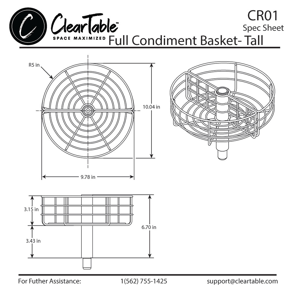 FULL CONDIMENT BASKET - TALL