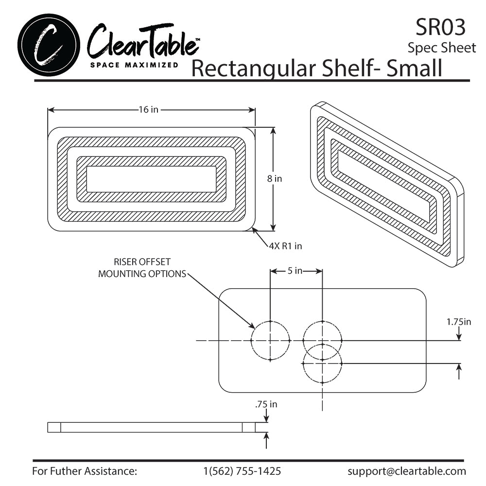RECTANGULAR SHELF - SMALL