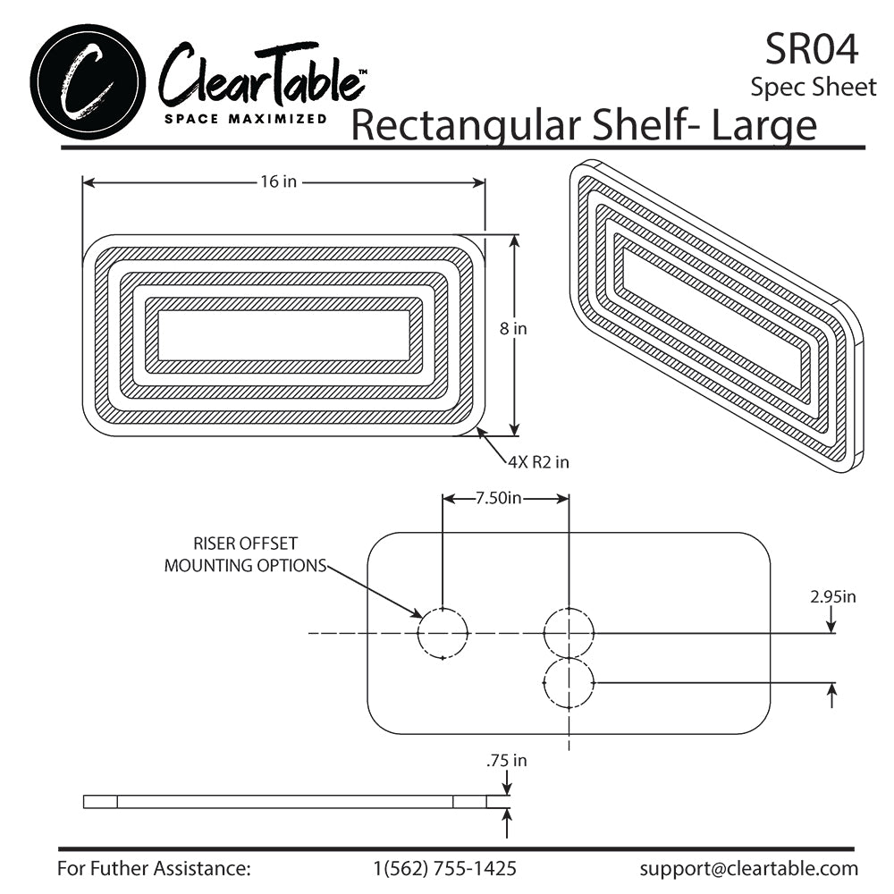 RECTANGULAR SHELF - LARGE