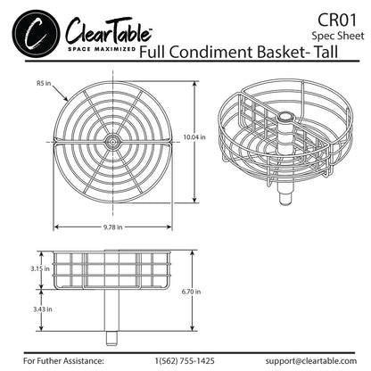 FULL CONDIMENT BASKET - TALL