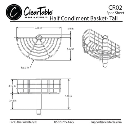 HALF CONDIMENT BASKETS - TALL