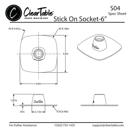 STICK ON SOCKET - 6"