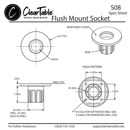 FLUSH MOUNT SOCKET