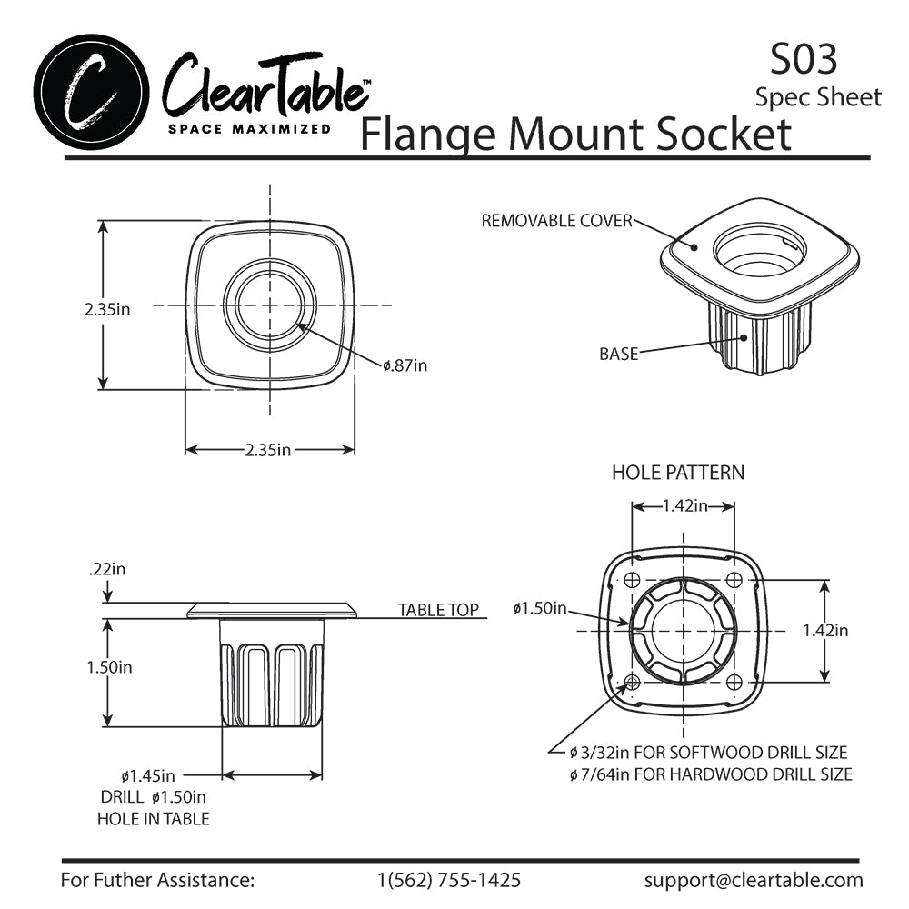 FLANGE MOUNT SOCKET